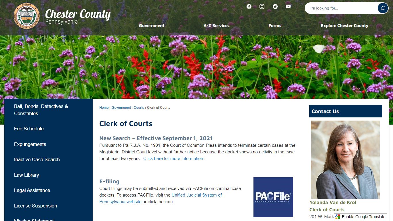 Clerk of Courts | Chester County, PA - Official Website
